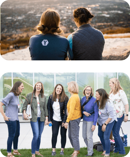 Group of people around BYU